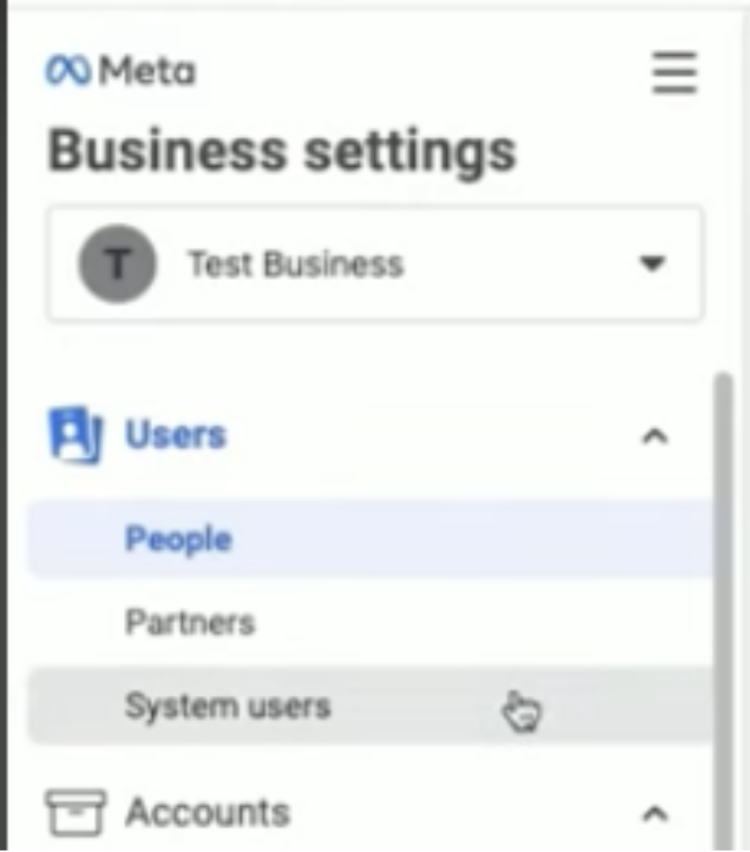 Create an app on the Meta portal.
