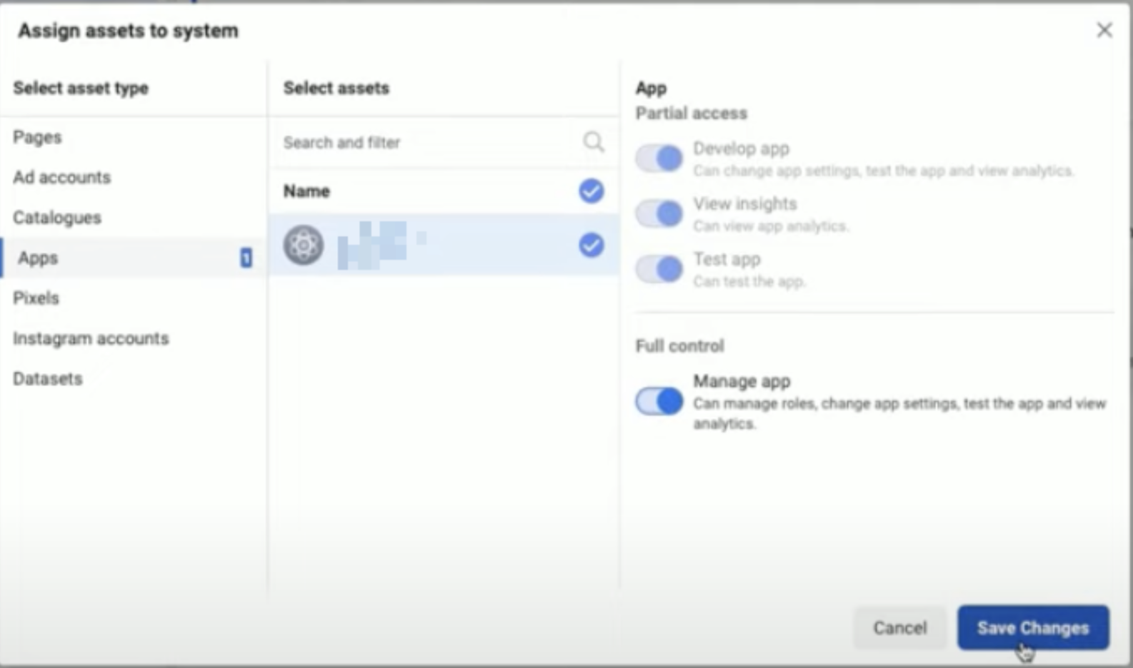 Create an app on the Meta portal.