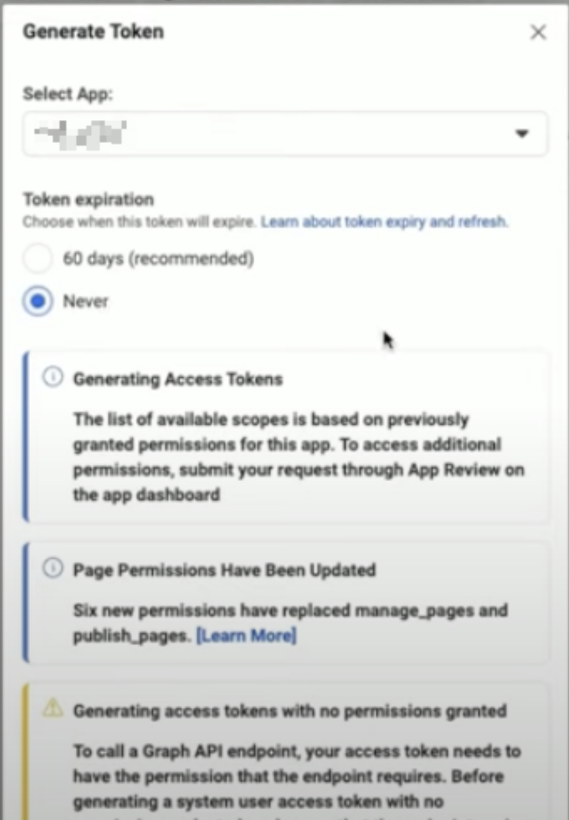 Create an app on the Meta portal.