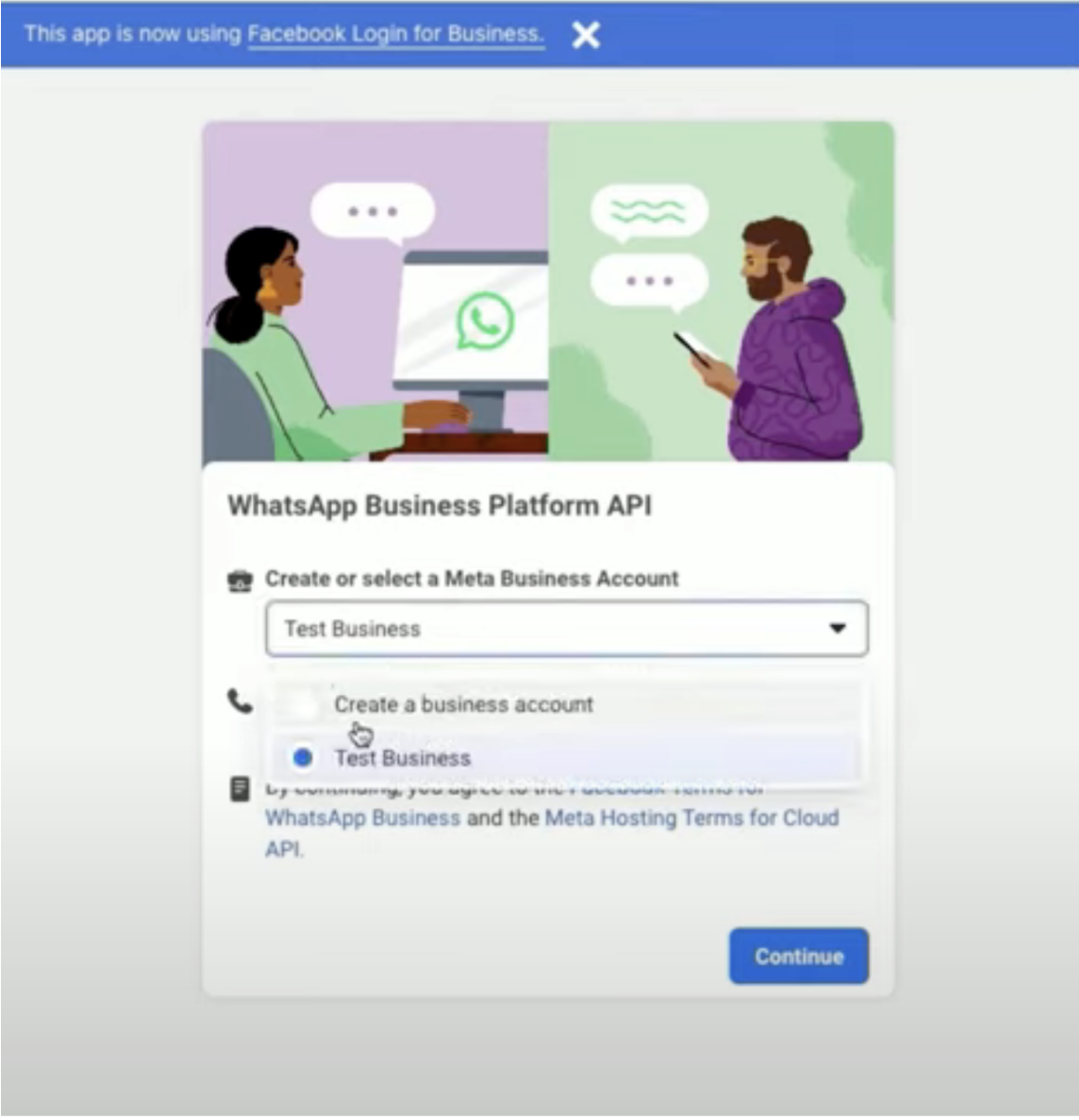Create an app on the Meta portal.