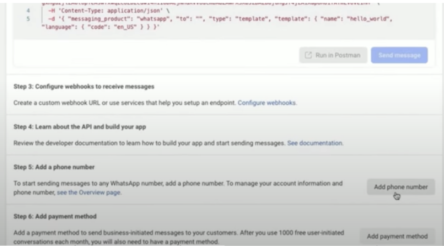 Create an app on the Meta portal.