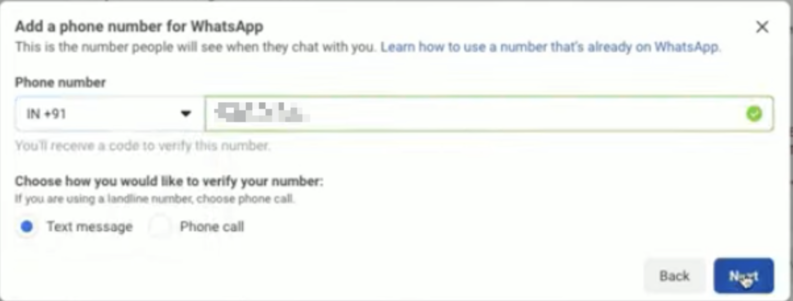 Create an app on the Meta portal.